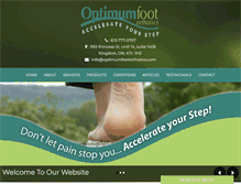 Tablet Screenshot of optimumfootorthotics.com